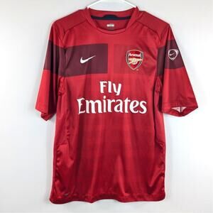 Nike Arsenal Small Soccer Jersey Fly Emirates Football Training Shirt Red